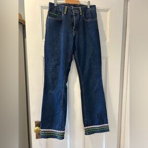 Vintage Ikeda Embroidered Dark wash Jeans
Size 31